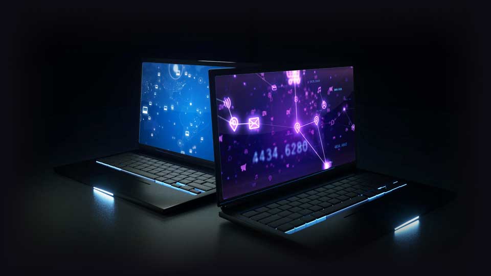 Laptops running remote browser